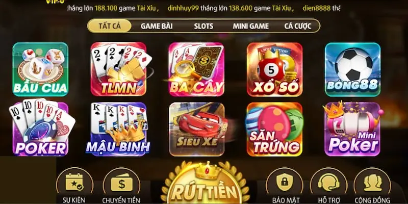 Nhiều trò chơi cá cược thú vị